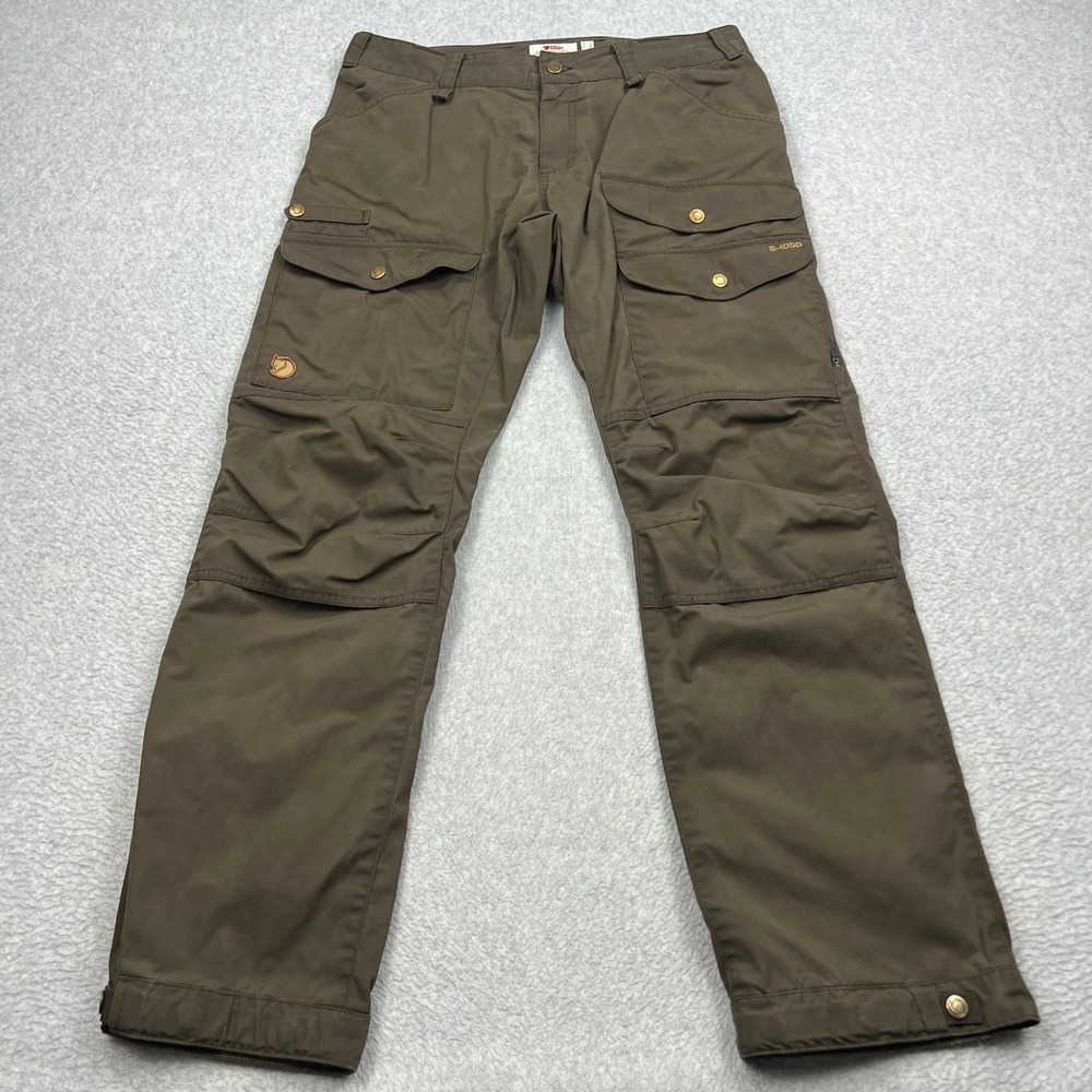Fjallraven Vidda Pro Ventilated Trousers Mens 32 Brown Cargo G-1000 Canvas 81160